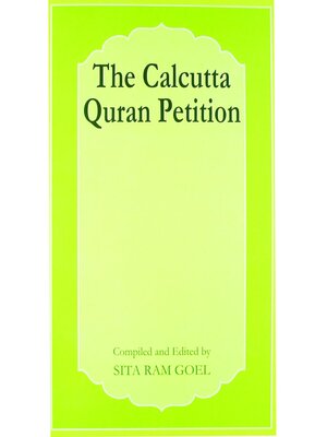 cover image of The Calcutta Quran Petition